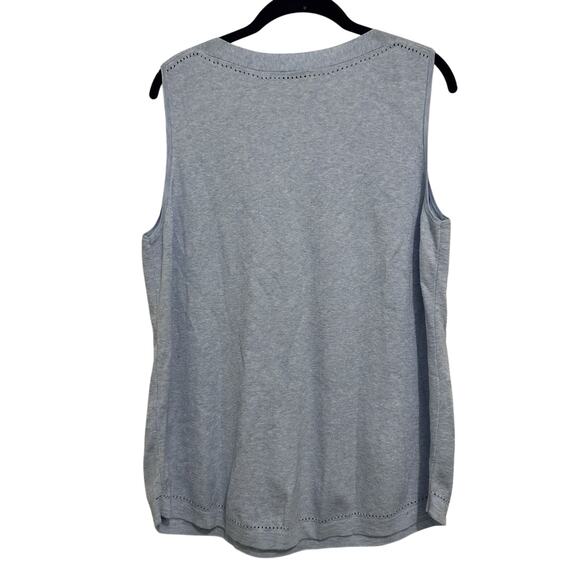 Chico's Tank Shirt Womens XL 3 Blue Basic Layer Wide Strap Summer Rayon Nylon - Picture 6 of 7